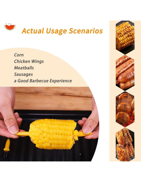 10 Soportes de Acero Inoxidable para Mazorcas de Maíz Laochoes