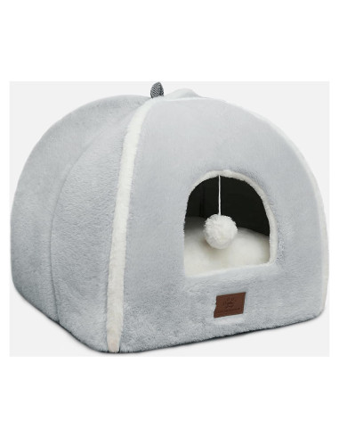 Cama para Gatos WINDRACING 38cm Gris Acolchada y Lavable