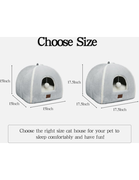 Cama para Gatos WINDRACING 38cm Gris Acolchada y Lavable