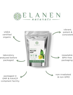 Té de Hoja de Mullein Orgánica Elanen Naturals 57g 2