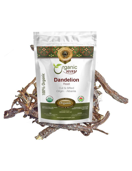 Raíz de Diente de León Orgánica Entera 0.45 kg - Organic Way Raíz de Diente de León Orgánica Entera 0.45 kg - Organic Way