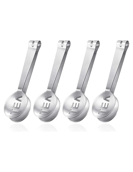 Pinzas exprimidor de bolsa de té acero inoxidable Patelai 4 piezas