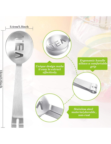 Pinzas exprimidor de bolsa de té acero inoxidable Patelai 4 piezas