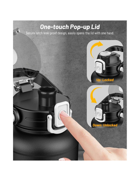 Botella de Agua de Vidrio Nefeeko 1500 ml con Pajilla y Funda Botella de Agua de Vidrio Nefeeko 1500 ml con Pajilla y Funda