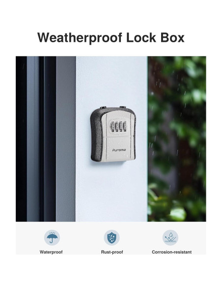 Caja de Llave Puroma Montada en Pared con Combinación 4 Dígitos