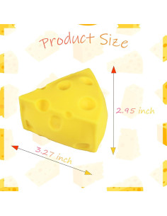 2 Pcs Bola Squishy de Queso Alivio de Estrés SHEHARUHI 2