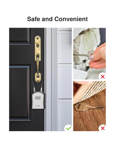 Caja de Llave Puroma Montada en Pared con Combinación 4 Dígitos