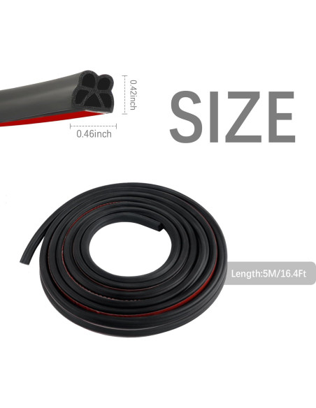 Tira de Sellado para Puertas de Automóvil Stacool 5.0M Goma