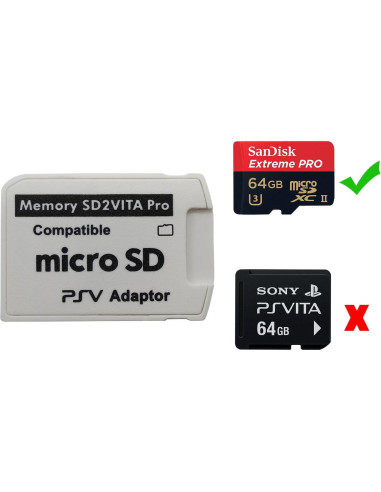 Adaptador Micro SD Funturbo SD2Vita 5.0 para PS Vita