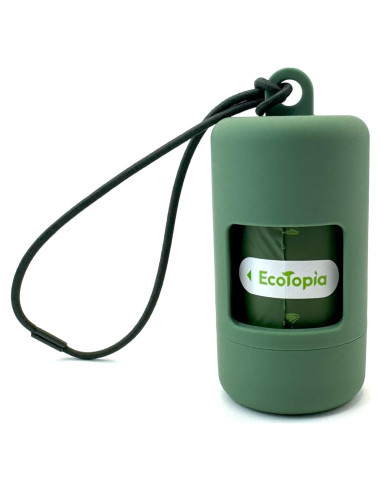 Dispensador de bolsas de excremento EcoTopia con 15 bolsas