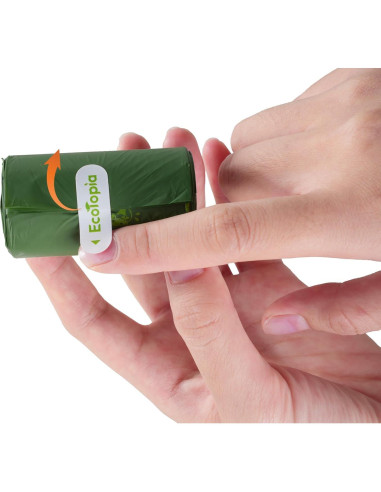 Dispensador de bolsas de excremento EcoTopia con 15 bolsas
