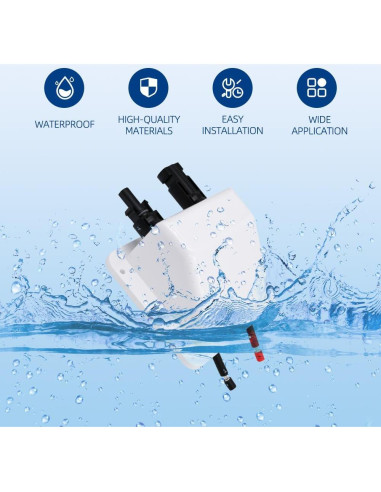 Glandula de Entrada Doble Cable Slocable IP68 con Cable 0.1m 10AWG