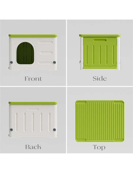 Casa para Gatos TSEHOOHOO Plástico Apilable Verde 55.9x18x43.2cm