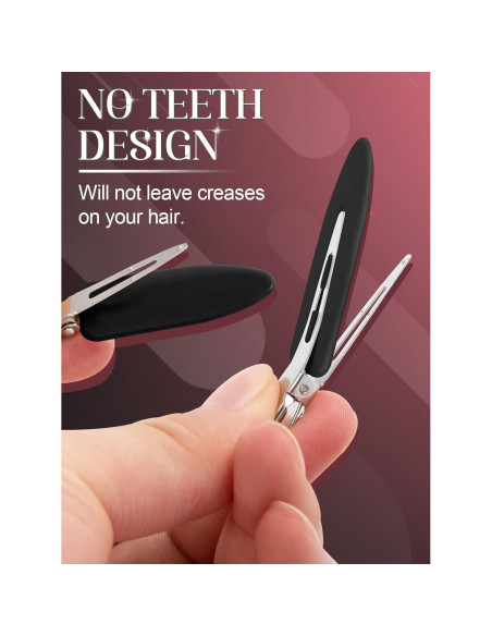 Clips para el Cabello MADHOLLY 6 Pcs Sin Doblado Negro