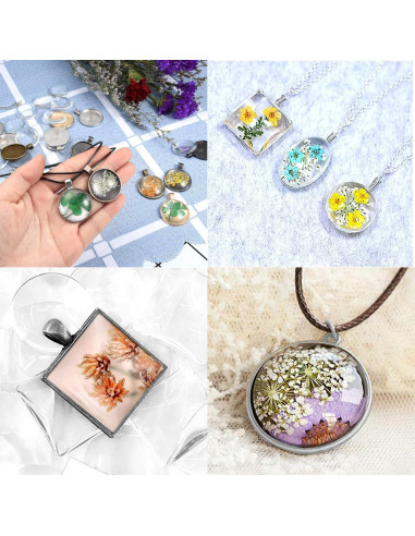 Kit de Moldes de Joyería HOMEIDOL 57 Piezas Silicona y Metal