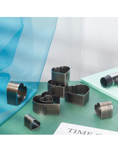 Juego de Cortadores de Perforación PH PandaHall 8 Pcs Corazón