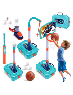 Aro de Baloncesto 4 en 1 ToyUnited Ajustable 64-131 cm