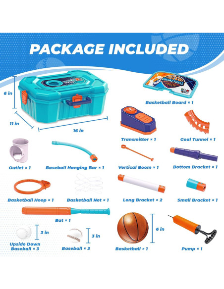 Aro de Baloncesto 4 en 1 ToyUnited Ajustable 64-131 cm