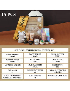 Caja de Regalo de Cumpleaños 15 Piezas para Mujeres y Hombres 2