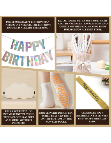 Caja de Regalo de Cumpleaños 15 Piezas para Mujeres y Hombres