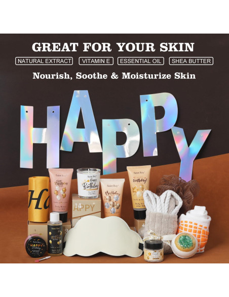 Caja de Regalo de Cumpleaños 15 Piezas para Mujeres y Hombres