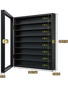 Estuche de Exhibición Buruis para 40 Autos Hot Wheels Negro 2