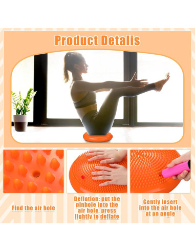 Cojín de Asiento Wobble Silipull 34.5 cm 2 Piezas PVC