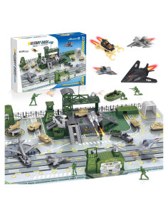 Juego de Base Militar Corper Toys con Tanque y Figuras 33.5x23.1cm