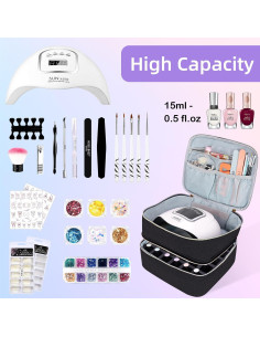 Organizador de Esmalte de Uñas ALSLEA 30 Compartimentos Negro 2