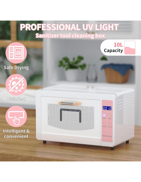 Esterilizador de Herramientas de Uñas Yofuly 10L Rosa