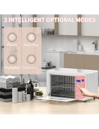 Esterilizador de Herramientas de Uñas Yofuly 10L Rosa