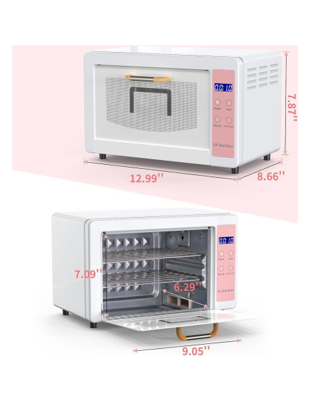 Esterilizador de Herramientas de Uñas Yofuly 10L Rosa