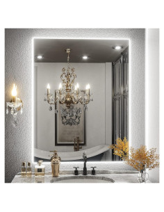 Espejo de Baño Iluminado LED Keonjinn 91x71 cm 3 Colores