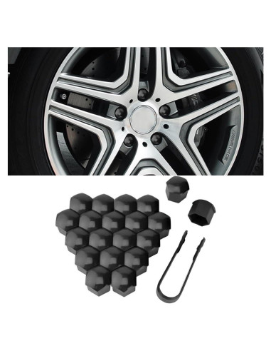 20 Tapas de Tuerca de Rueda JOYCOURT 19mm Universal Plástico