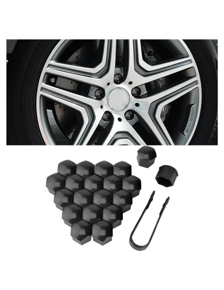 20 Tapas de Tuerca de Rueda JOYCOURT 19mm Universal Plástico