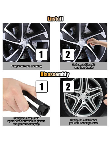 20 Tapas de Tuerca de Rueda JOYCOURT 19mm Universal Plástico