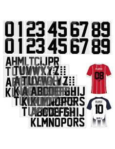 Set Letras y Números de Hierro Outus 216 Pcs Negro 8" y 2"