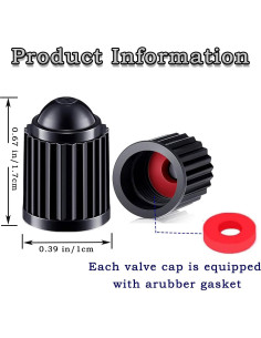 1000 Tapones de Válvula de Neumático Z-oneMart Universales 2