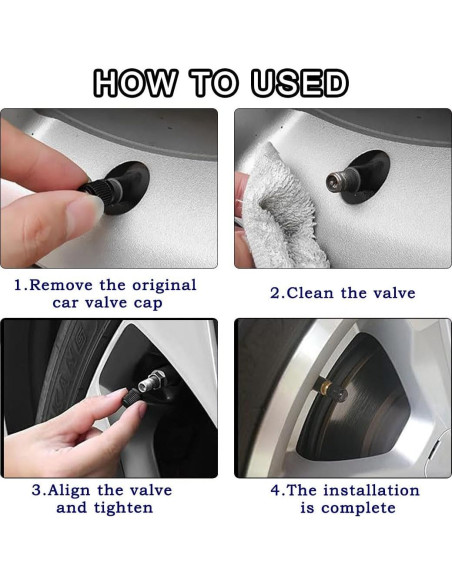 1000 Tapones de Válvula de Neumático Z-oneMart Universales