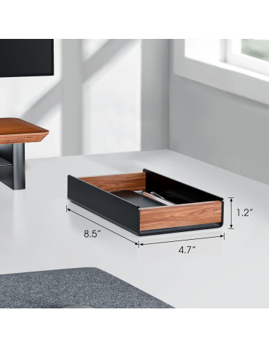 Organizador de Escritorio UPERGO de Madera de Nogal 47x32 cm