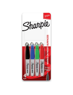 Marcadores Permanentes Mini Sharpie Punta Fina Asortidos 4 Unidades
