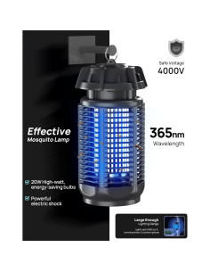 Zapper de Mosquitos Meilen 20W IPX4 Portátil Azul Claro 2