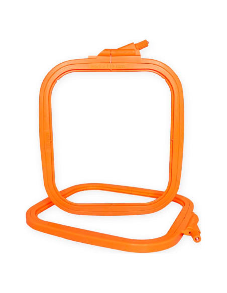 Aro de Bordado Cuadrado Naranja Nurge 95mm x 110mm