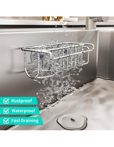 Soporte para Esponjas de Fregadero HapiRm Acero Inoxidable 22.1cm