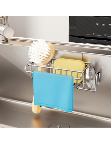 Soporte para Esponjas de Fregadero HapiRm Acero Inoxidable 22.1cm