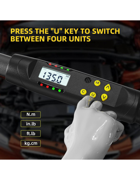 Llave de Torque Digital 1/2" TAGVIT 6.8-135Nm Precisión +/-2%