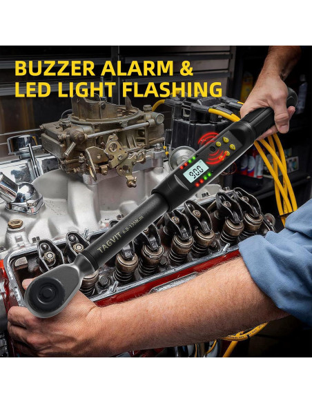 Llave de Torque Digital 1/2" TAGVIT 6.8-135Nm Precisión +/-2%