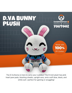 Peluche D.Va Conejo 22.86 cm Youtooz Overwatch Coleccionable 2