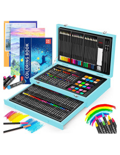 Set de Arte Deluxe iBayam 150 Piezas Madera con Caja Regalo
