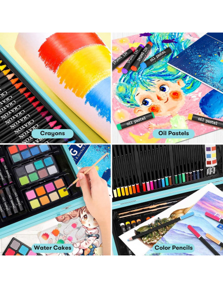 Set de Arte Deluxe iBayam 150 Piezas Madera con Caja Regalo